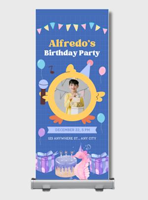 Roll-up pour anniversaire