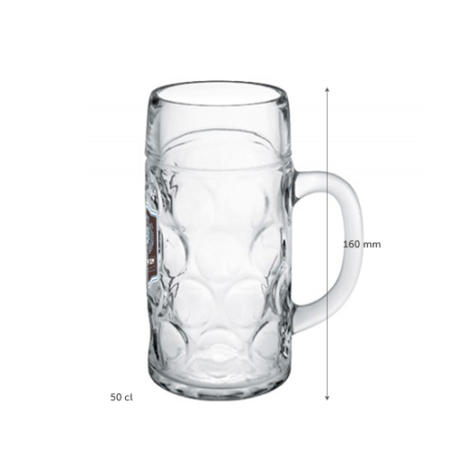 A 50 cl Octoberfest beer mug available at Helloprint with personalised printing options for a cheap price
