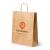 Ribbed Kraft paper bags with white interior printing