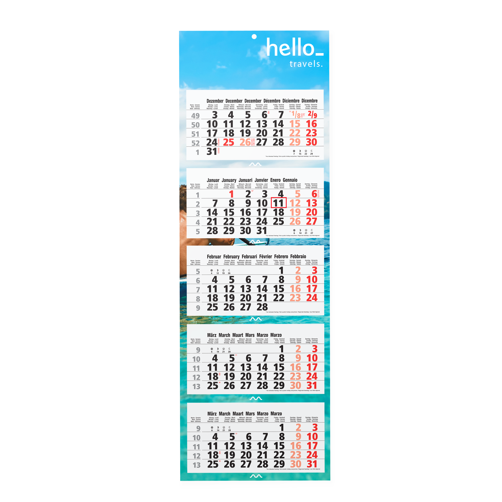 5 Monats Kalender Maxi - Gedruckt von Helloprint