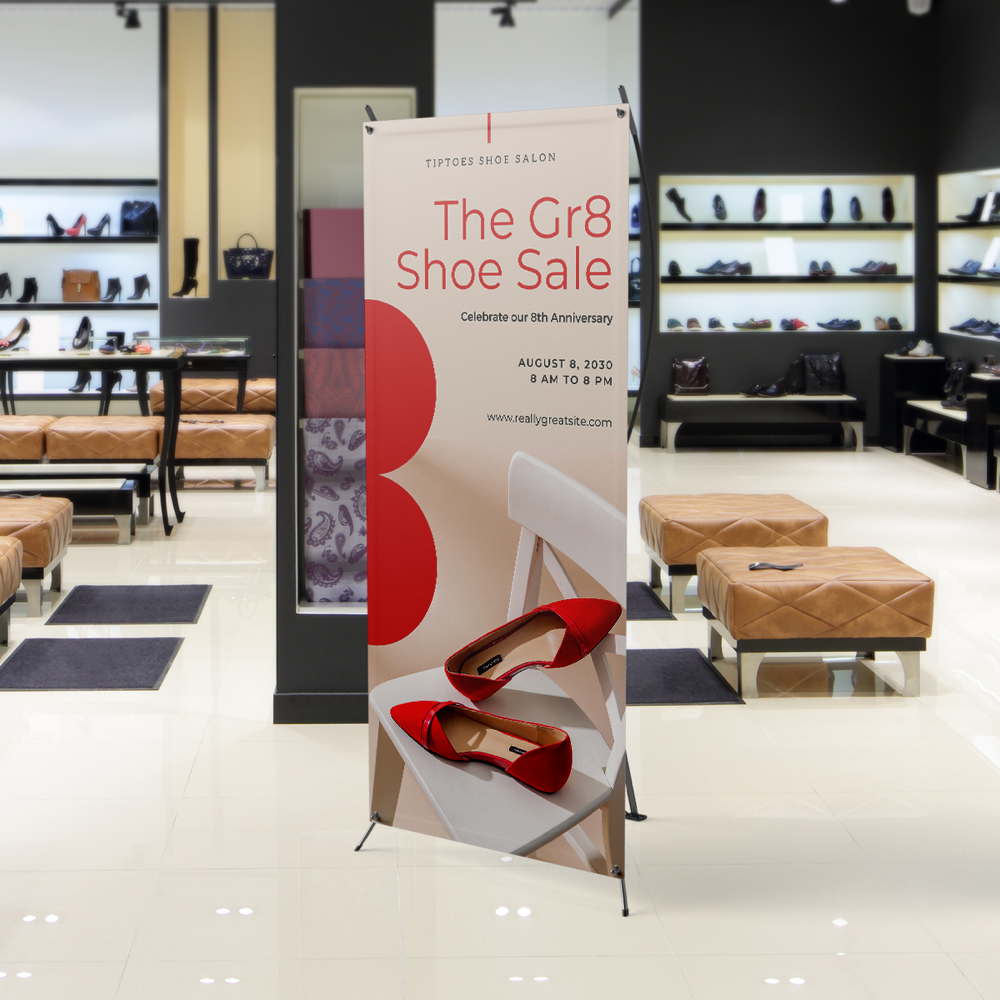 Banners with X frame