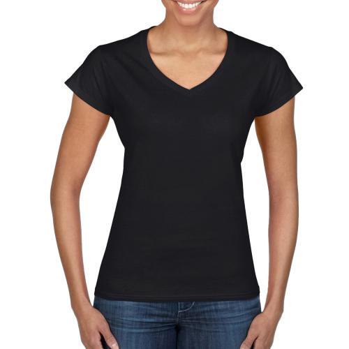 Premium dames T-shirt met V-hals semi-fit