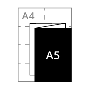 444x210mm <br>folded to <br><strong>A5 (6pp)</strong>