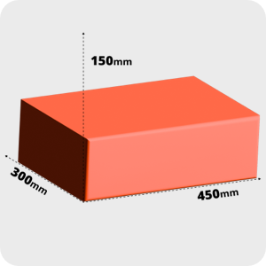 Dimensiones interiores:<br>45 x 30 x 15 cm