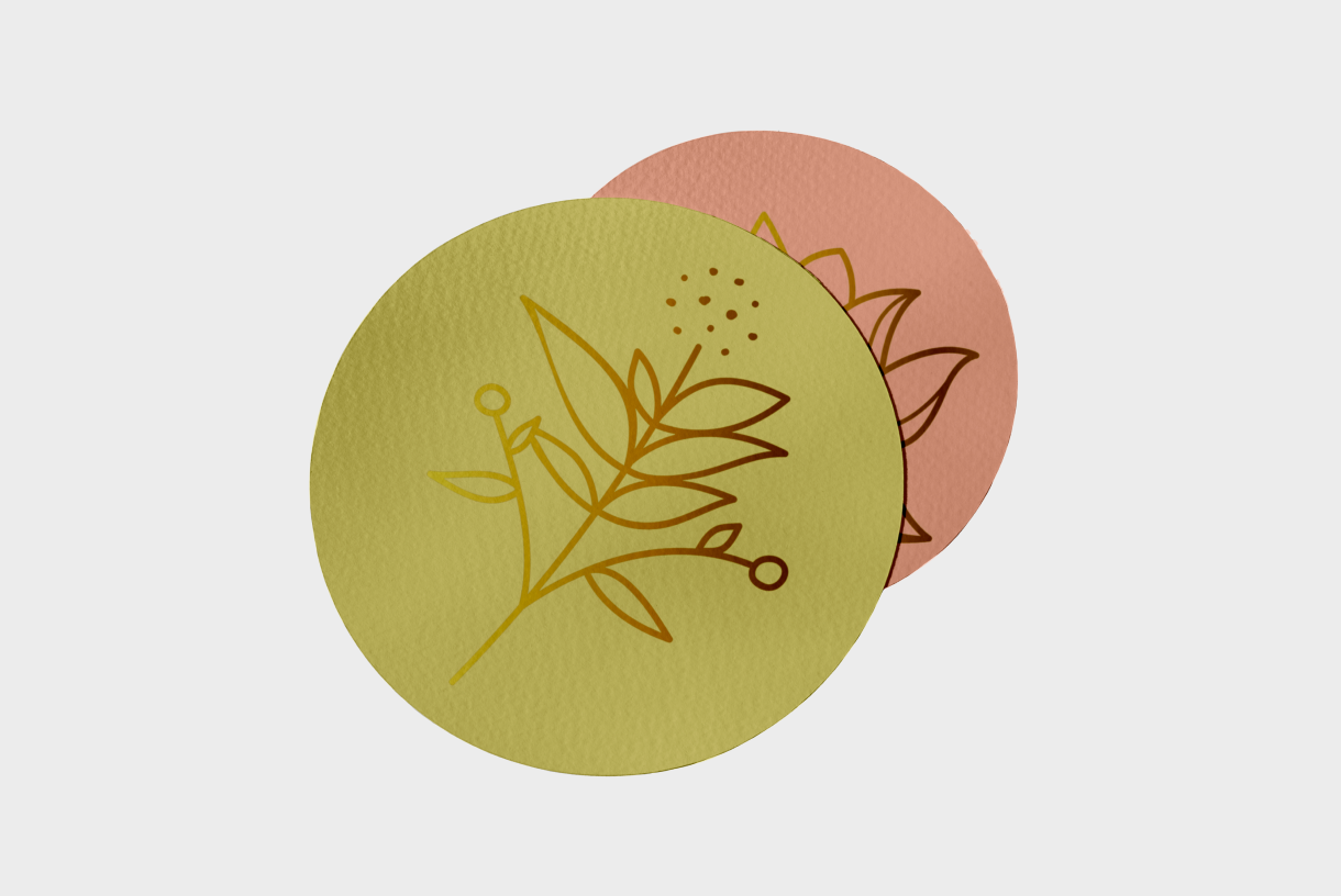 Stickers met foliedruk