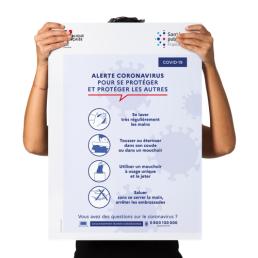 Affiche imprimée officielle de Santé publique France 