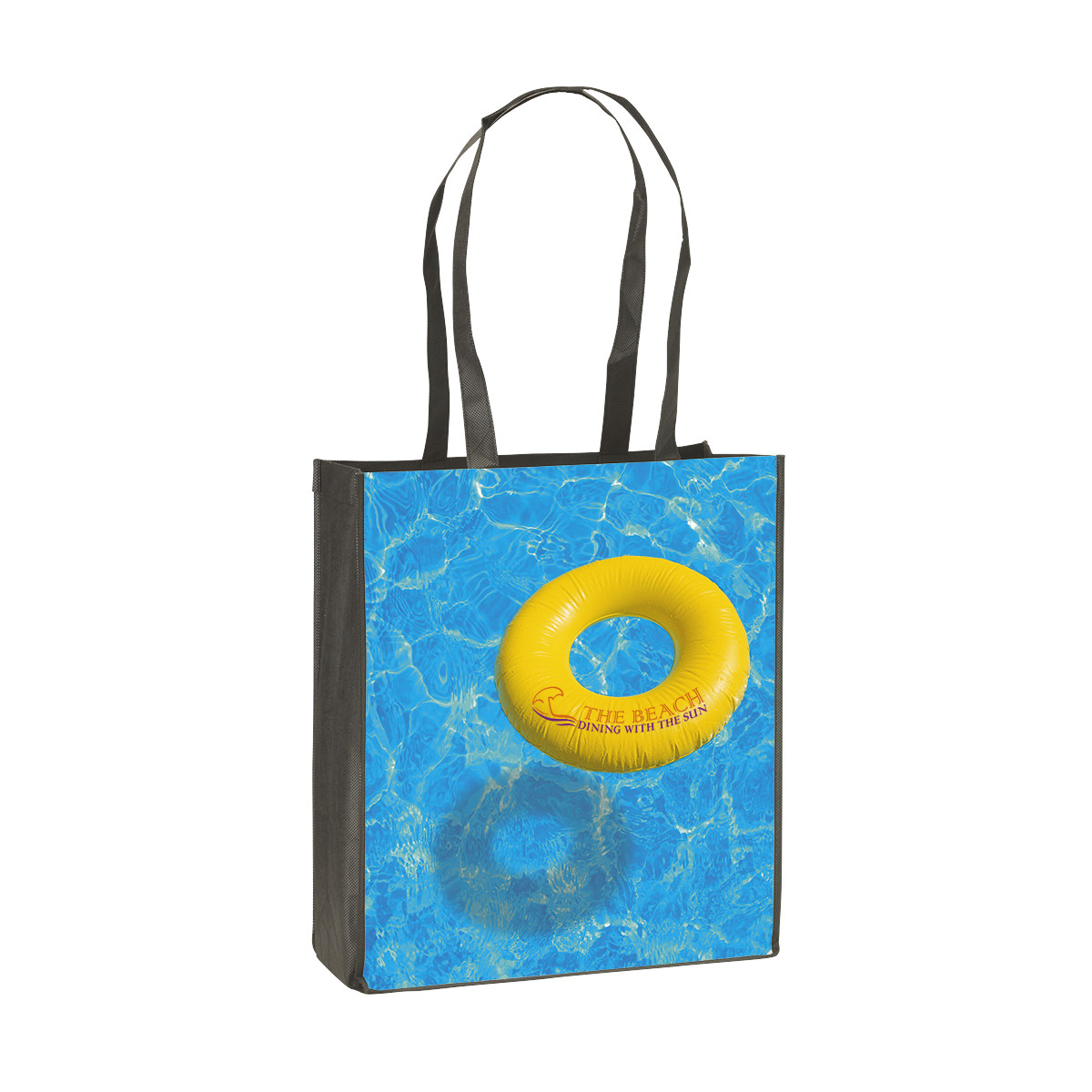 Cheap and sturdy tote bag with long straps, ideal for shopping. At Helloprint, personalise the bag to make it unique.