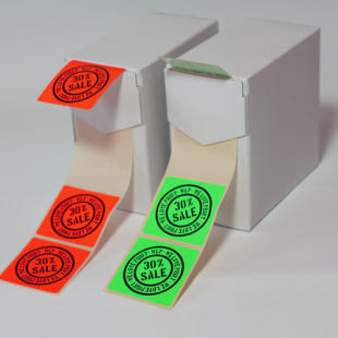 Etiquettes en papier Fluo, étiquette autocollante papier - Étiquettes  promotion