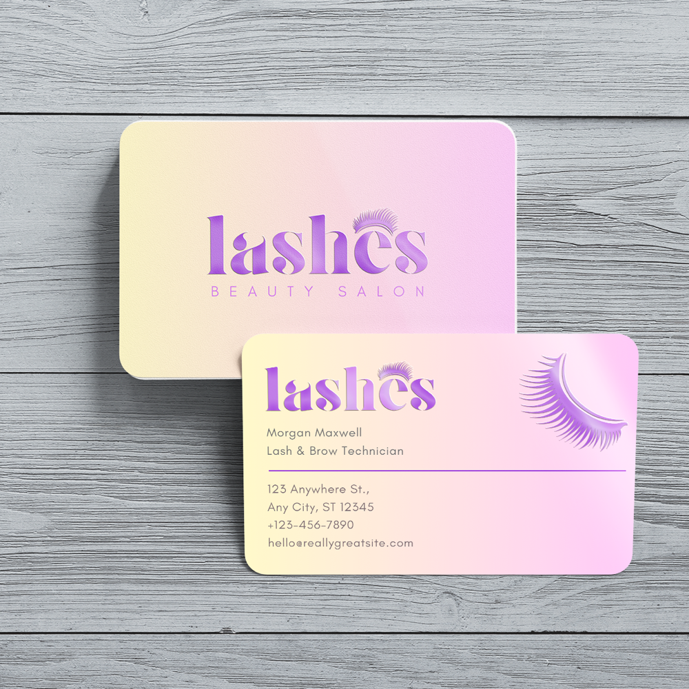 Biglietti da visita PVC bianco con finiture esclusive