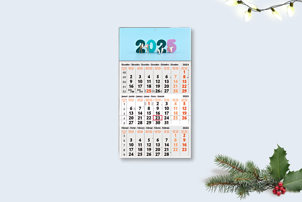 3 Maandskalender standaard