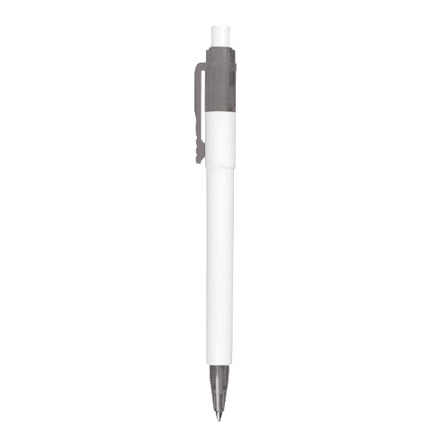 Image of a transparent pen with various colour options to maximise your logo. 