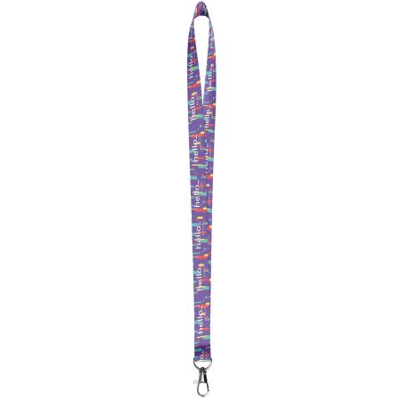 Tour de cou pour clefs ou badges avec crochets multi-color.