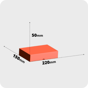 Doos met openslaande klep