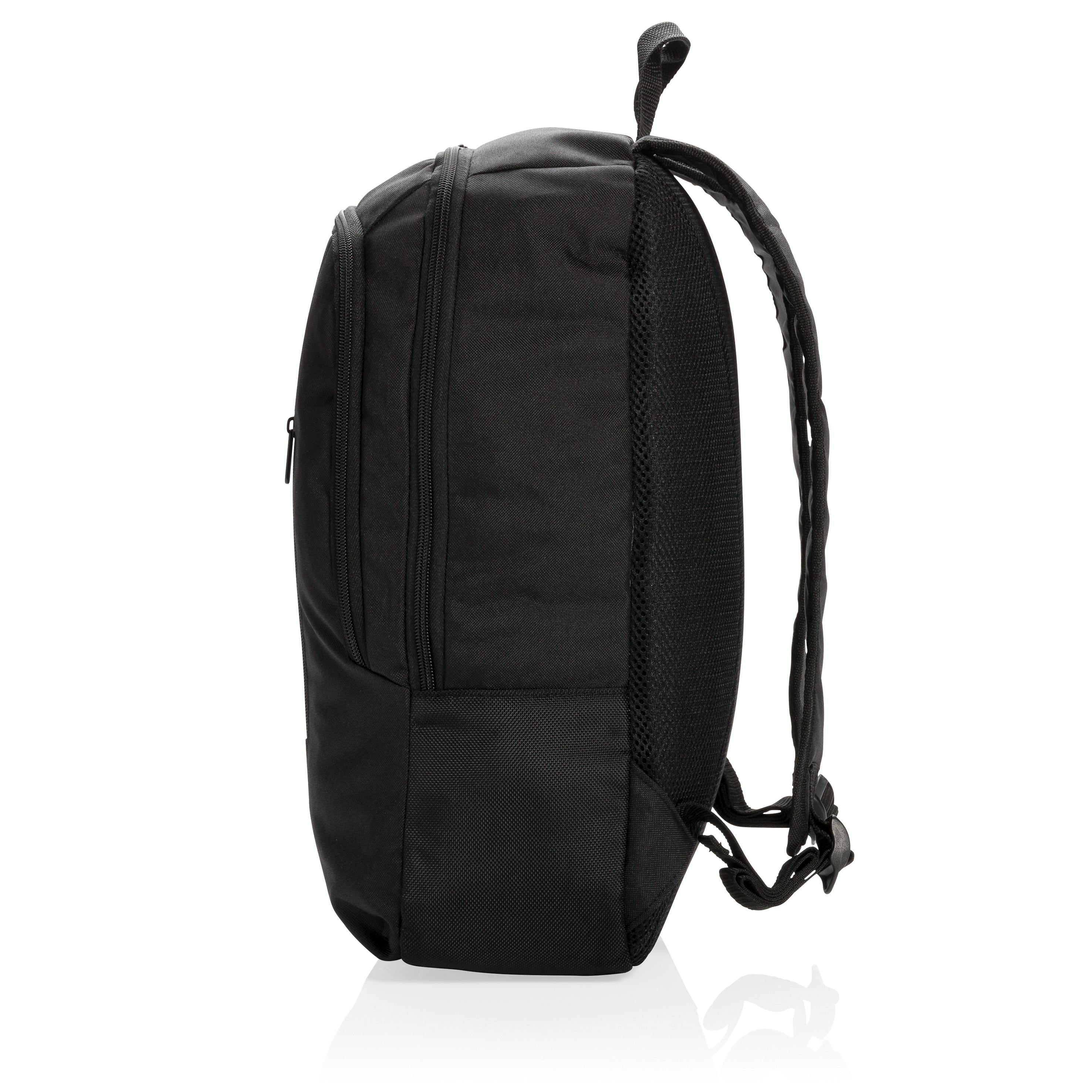 Custom Business Backpack with two zipper compartments, available at Helloprint. 