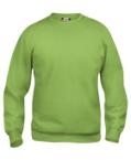 Bedrucke bequeme Sweatshirts mit Deiner Marke bei Helloprint, hier in hellgrüner Farbe.