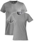 Das klassische premium T-Shirt der Marke Clique im grauen Farbton mit Rundhals. Verkauft von Helloprint. 