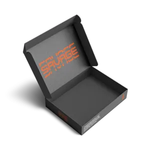 Scatola piatta con linguetta