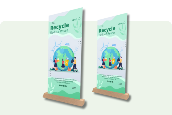 Kartonnen roll-up banner