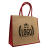Custom Coloured Jute Bag in Red with a Logo Display Example, available at Helloprint
