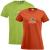 T-shirt ajusté premium vert & orange pour homme & femme