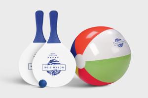 Beach games with beach balls, golf balls and more, personalised to your image with Helloprint