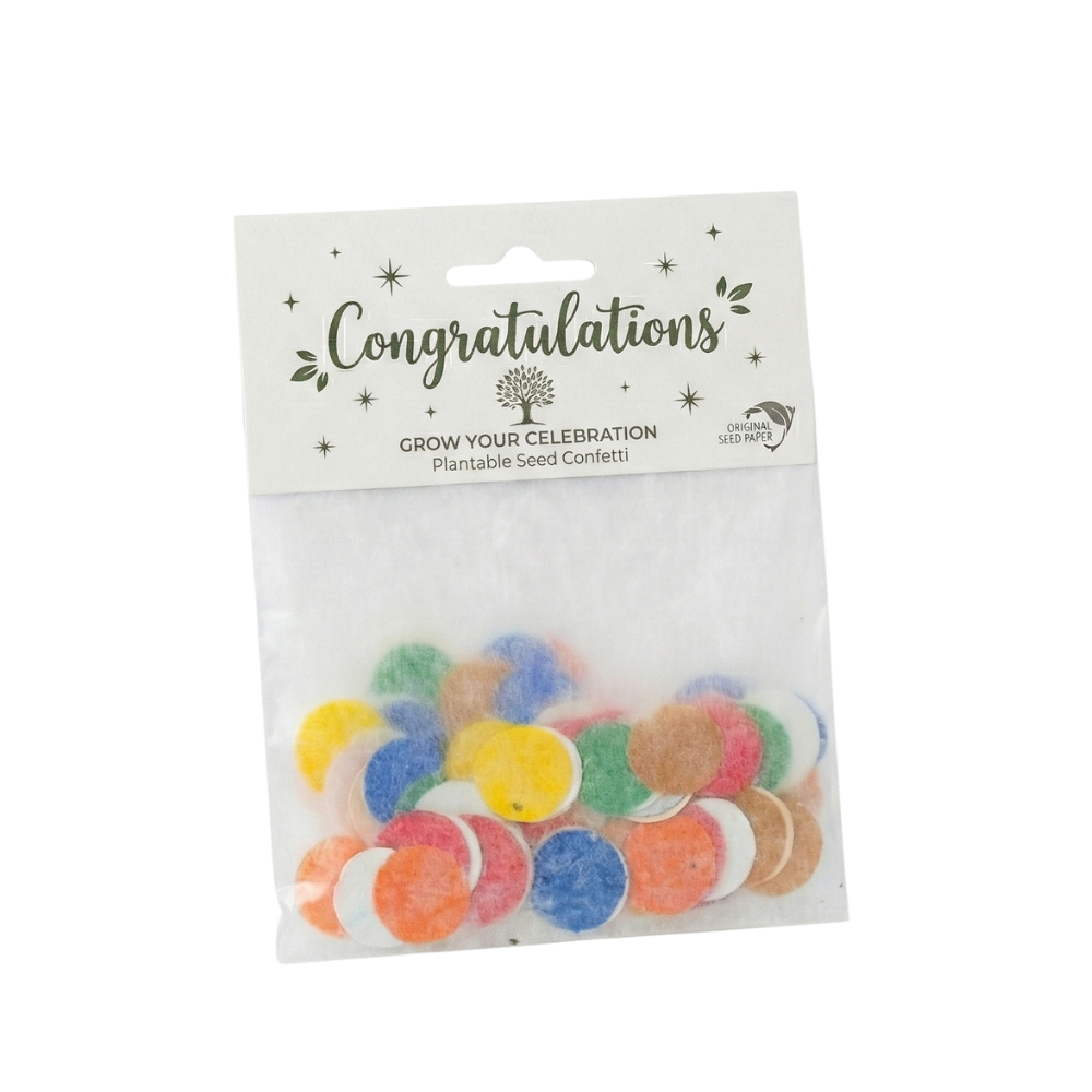 Zaadpapier confetti in een zakje