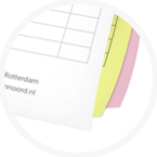 3-teilig: Gelbes und Pinkes Kopierblatt