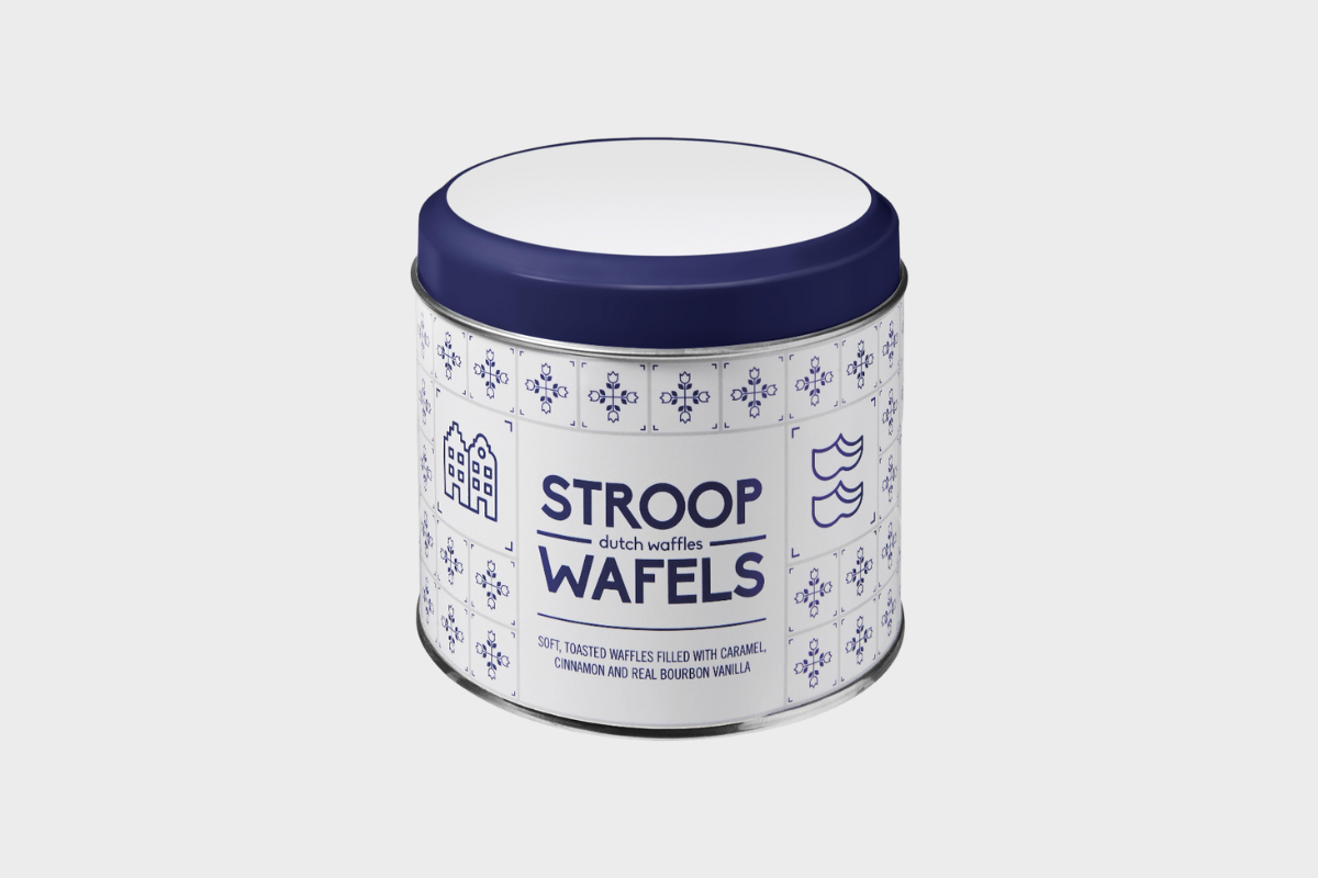 Blik met stroopwafels