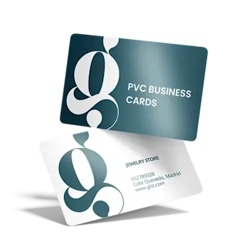 Weiße PVC Visitenkarten