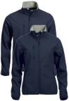 Die Basic Soft-Shell Jacke im dunklem Marineblau Farbton mit Reißverschluss und Brusttasche ist wetterfest. Verkauft bei Helloprint 