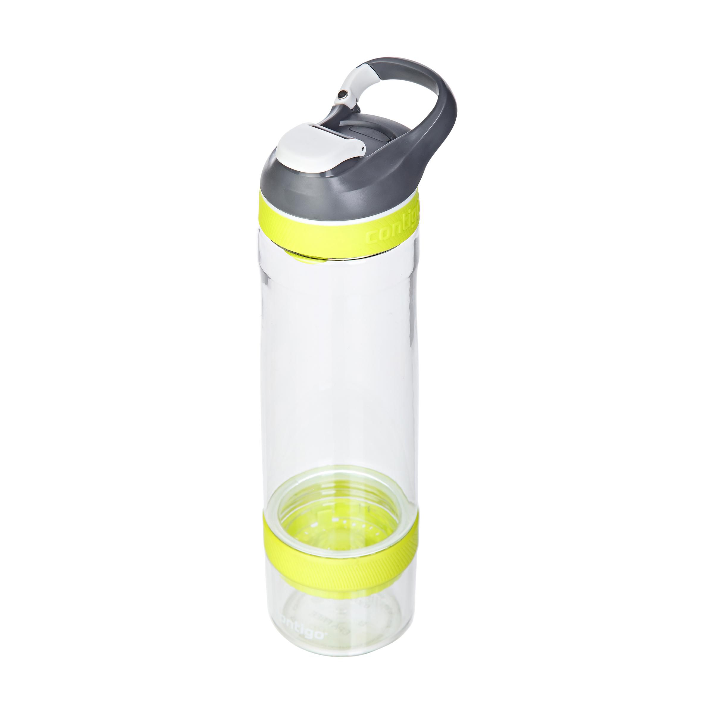 A yellow coloured Contigo Cortland infuser water bottle available with a personalised logo or image printed on the side at Helloprint