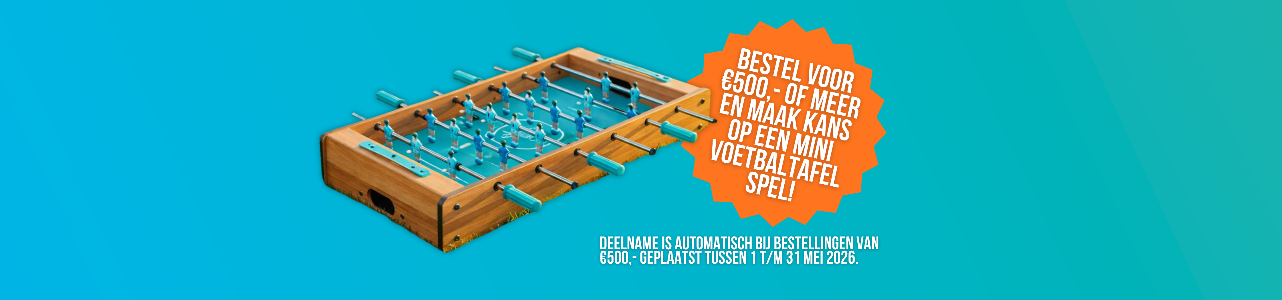 Bestel in mei en<br>
maak MAXimaal kans!
