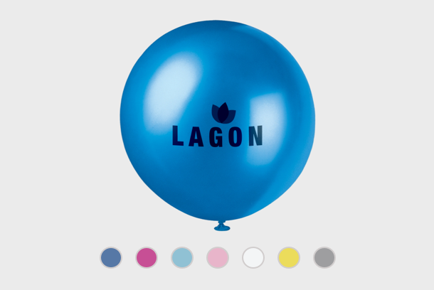 Metallic balloons in a giant size, printed with your logo or company name