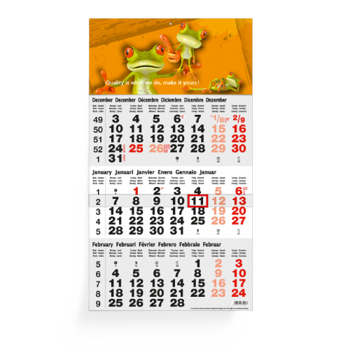 Custom Printed 3 Month Calendar Helloprint