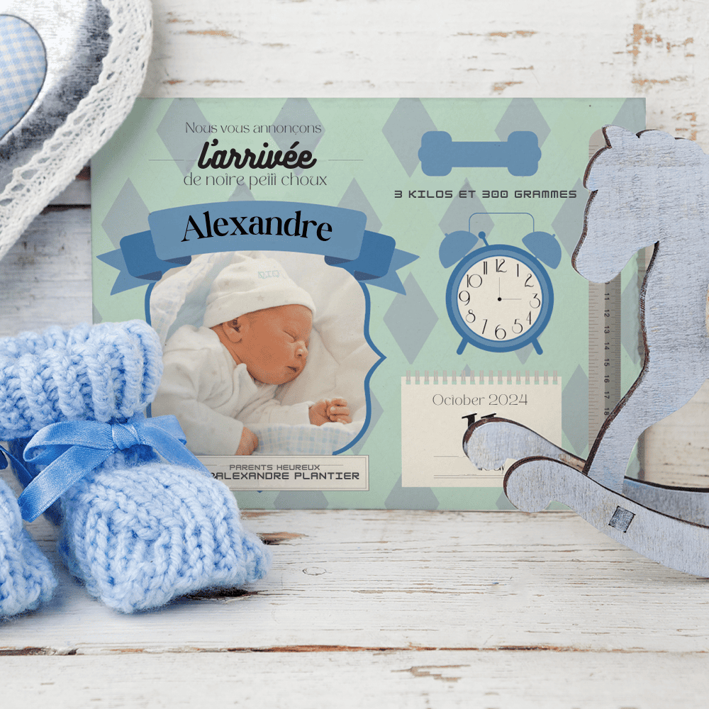 Faire-part de naissance personnalisé