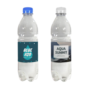 Waterfles met etiket