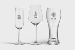 Personalised drinkware - water, wine and beer glasses printed with your brand - HelloPrint