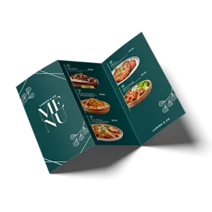 Menus à plis accordéon