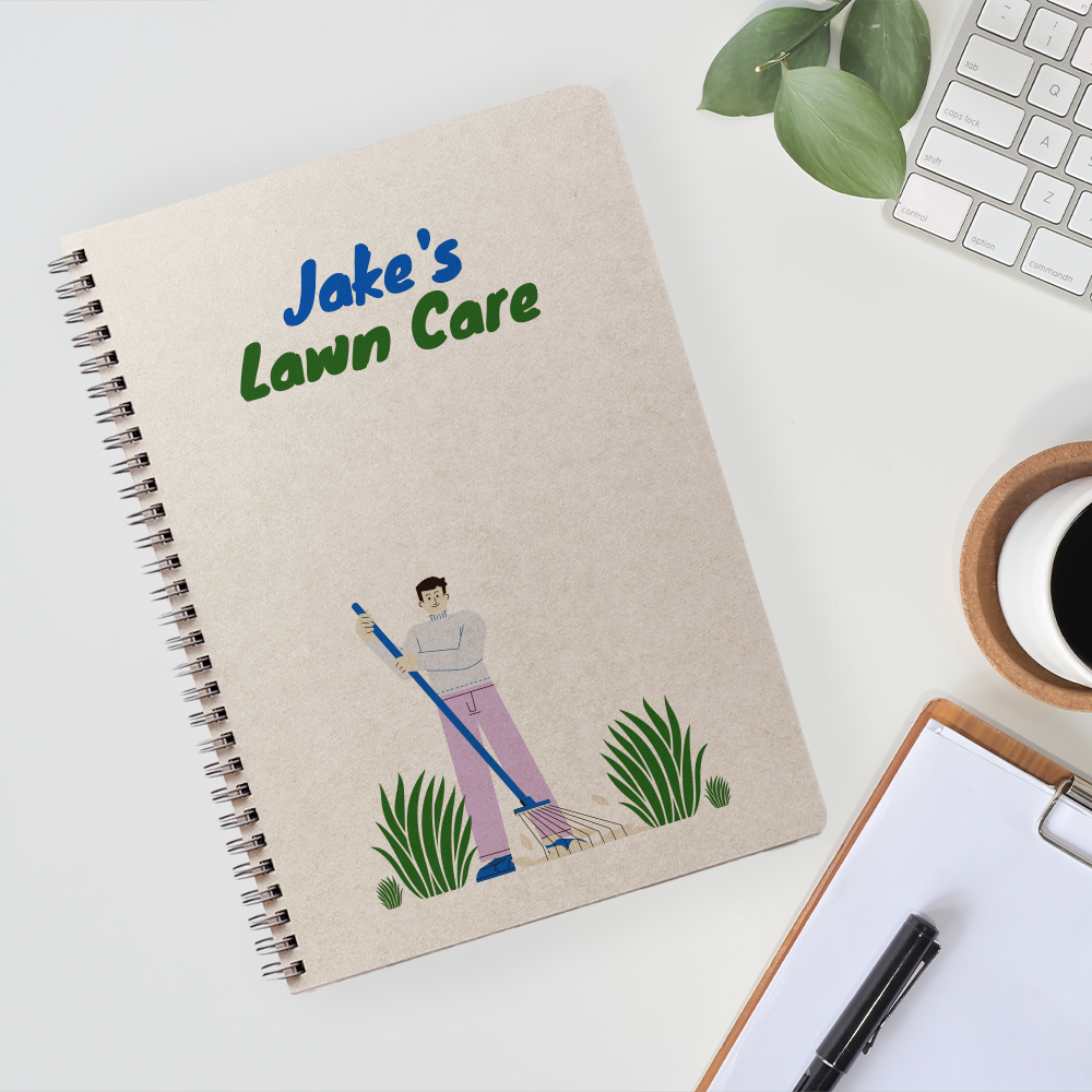 A5 olifantsgras notitieboekje met ringband