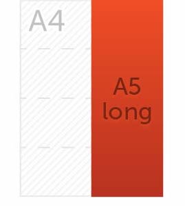 Icône flyer format A5 long ou X long 105x297 | Helloprint 