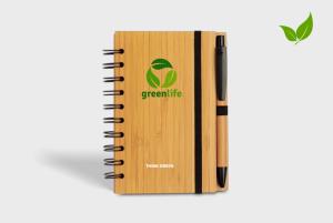 A6 Bamboo Notebook and Pen set