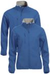 Die Soft-Shell-Jacke mit Reißverschluss und Brusttasche von Helloprint im Royal-blau Farbton. 