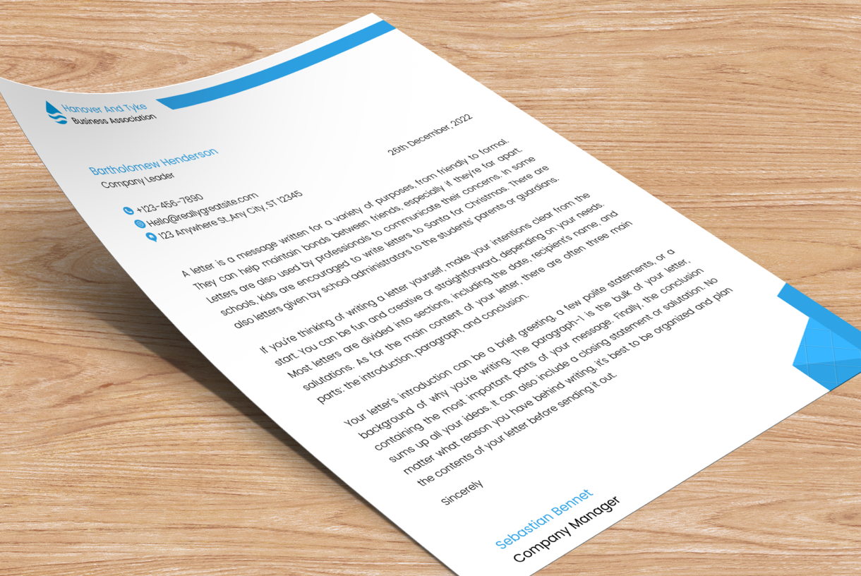 Modern briefpapier