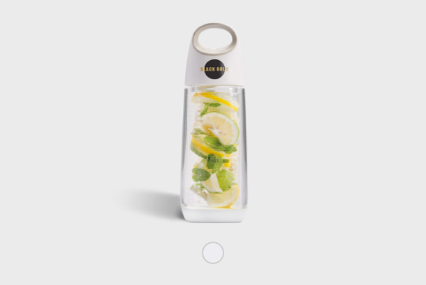Drinking bottle with infuser personalised online with Helloprint