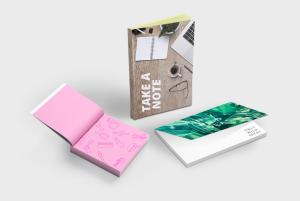 Sticky notes with softcover