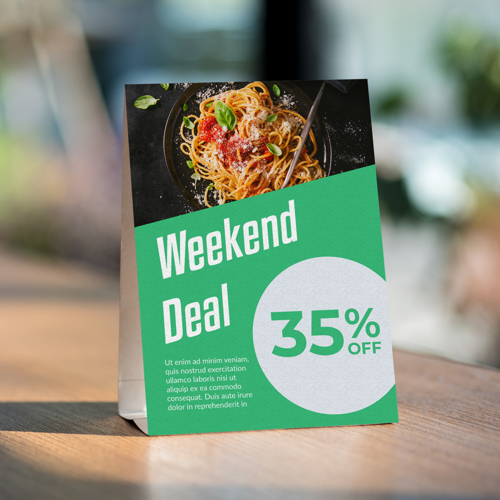 Table Button Card Table Talkers | Custom Printed Table Cards