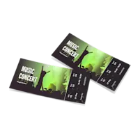 purple printed entrance tickets