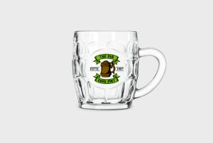 A 55 cl beer mug available with personalised printing solutions for a cheap price at Helloprint