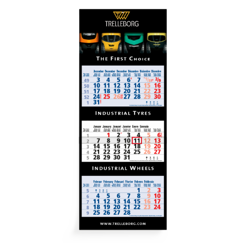 3 Months Calendars Mega