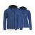 Chaquetas con capucha y cremallera azules disponibles para personalizar con tu logo al mejor precio, en Helloprint.